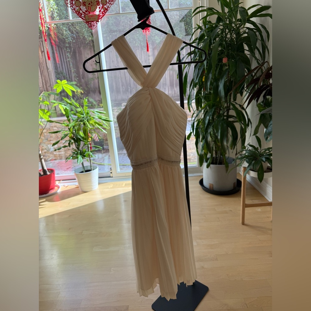 Laundry by Design Cream Pleated Dress
